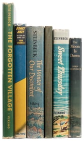 STEINBECK, John (1902-1968). Group of 5 First Trade Edition...
