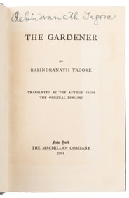 TAGORE, Rabindranath (1861-1941). The Gardener. New York: T...