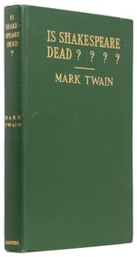 TWAIN, Mark (1835-1910). Is Shakespeare Dead? From My Autob...