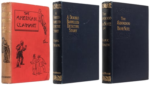 TWAIN, Mark (1835-1910). Trio of 3 Early English Editions o...