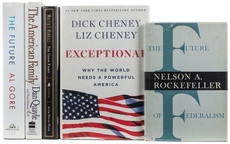 [VICE PRESIDENTS]. Group of 4 Signed Books and one Typed Le...