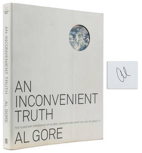 [VICE PRESIDENTS]. GORE, Al (b. 1948). An Inconvenient Trut...: [VICE PRESIDENTS]. GORE, Al (b. 1948). An Inconvenient Truth. [Emmaus, PA: Rodale, 2006]. Square 4to. Illustrated. [328] pp. Publisher&#8217;s wrappers (front wrapper creased, some rubbing, soiling to