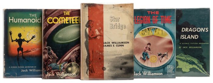 WILLIAMSON, Jack (1908-2006). Group of 5 Science Fiction Fi...