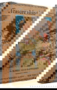 [WYETH, N. C. (1882-1945), illustrator]. STEVENSON, Robert ...: [WYETH, N. C. (1882-1945), illustrator]. STEVENSON, Robert Louis (1850-1894). Treasure Island. New York: Charles Scribner&#8217;s Sons, 1925. Small 4to. Illustrated. 273 pp. Publisher&#8217;s full bla