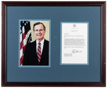 BUSH, George H. W. (1924-2018). Typed Letter Signed. [N.p.,...