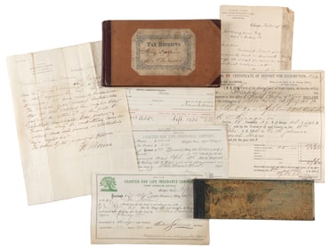 [CHICAGO FIRE]. Archive of Autograph Letters or Documents R...