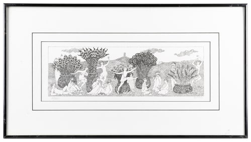 GOREY, Edward (1925-2000). “Bachanalia” Signed Print. [Sign...