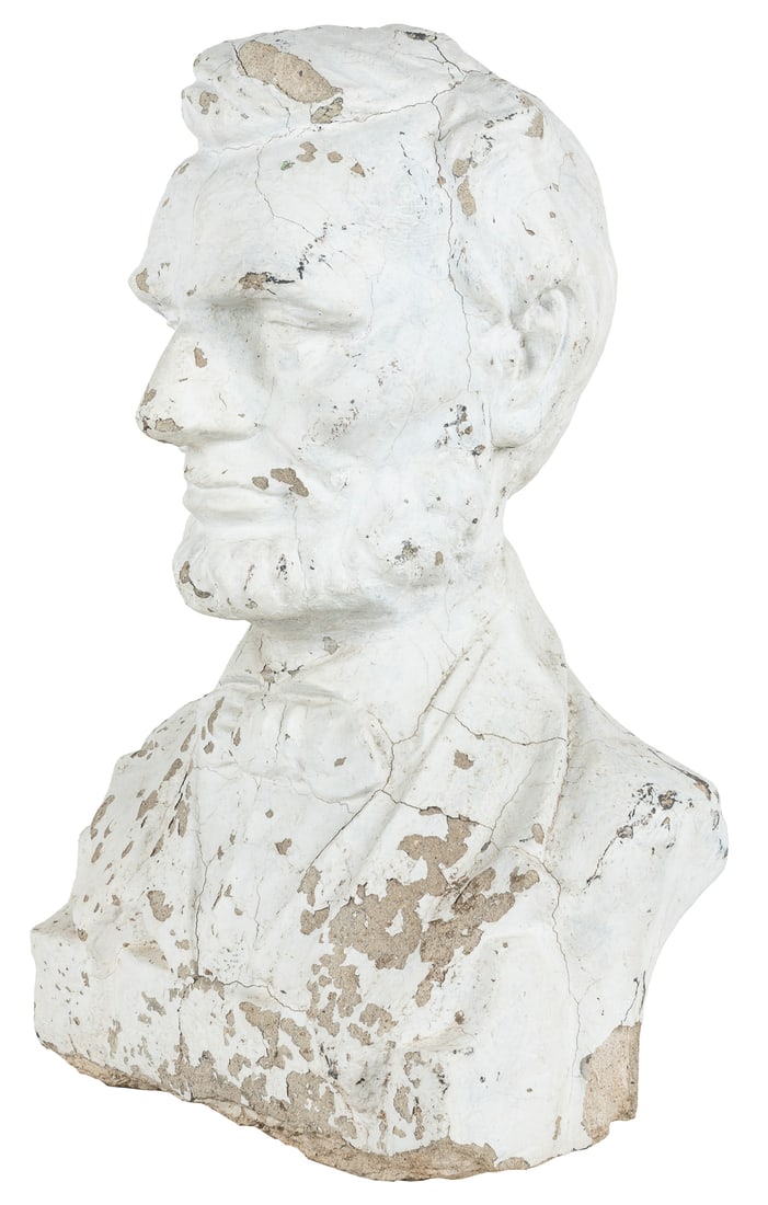 [LINCOLN, Abraham (1809-1865), subject]. Concrete Bust of A... (1 of 4)