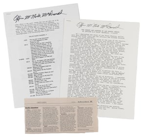 [OSWALD, Lee Harvey (1939-1963), association]. MCDONALD, Of...