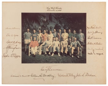 TRUMAN, Harry S. (1884-1972). Signed Group Photograph of Pr...