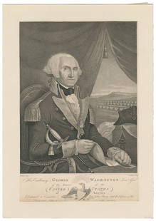[WASHINGTON, George (1732-1799), subject]. [GALLAND, J[ohn]...: [WASHINGTON, George (1732-1799), subject]. [GALLAND, J[ohn], engraver]. &#8220;His Excellency George Washington Lieut. Gen.l of the Armies of the United States of America / Dedicated to Commodore John