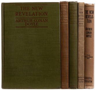 DOYLE, Sir Arthur Conan (1859-1930). The New Revelation – 5...: DOYLE, Sir Arthur Conan (1859-1930). The New Revelation &#8211; 5 Early Editions in Book Form. [V.p., ca. 1918-19]. 8vos. All in publisher&#8217;s bindings, one copy in original dust jacket (some gene