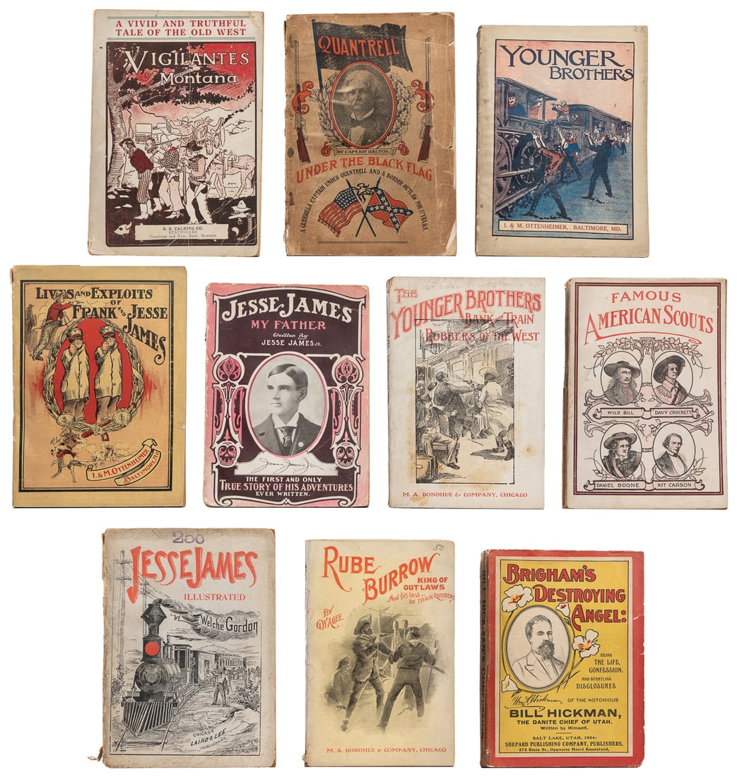 [PULPS]. 20 Western Pulps in Original Pictorial Wrappers. [...: [PULPS]. 20 Western Pulps in Original Pictorial Wrappers. [V.p., ca. 1910s-1920s]. 8vos. Illustrated. Publisher’s wrappers (general wear, soiling, tears, chips, several hinges and joints startin