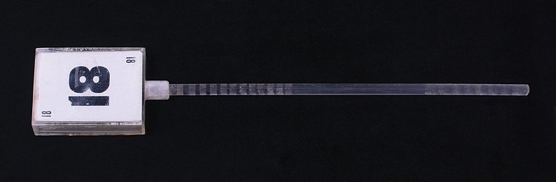 Cardini’s parakeet houlette, wand and cards.: Cardini’s parakeet houlette, wand and cards. Four chosen cards would be pulled from the pack by Cardini’s trained budgie, even though it sat in a long-stemmed Lucite houlette. With a deck of numbe