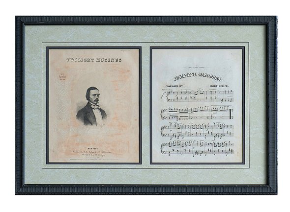 Heller, Robert. The Josephine Mazurka. New York, 1853.: Heller, Robert. The Josephine Mazurka. New York, 1853. Lithographed sheet music cover with music written by the celebrated magician William Henry Palmer, known to audiences on both sides of the Atlant