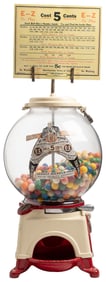 Ad-Lee Novelty 5 Cent E-Z Gumball Dispenser. Chicago, ca. 1...