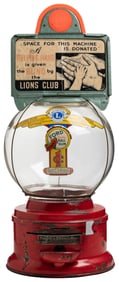 Ford 1 Cent Gumball Machine with Lions Club Marquee. Ford G...