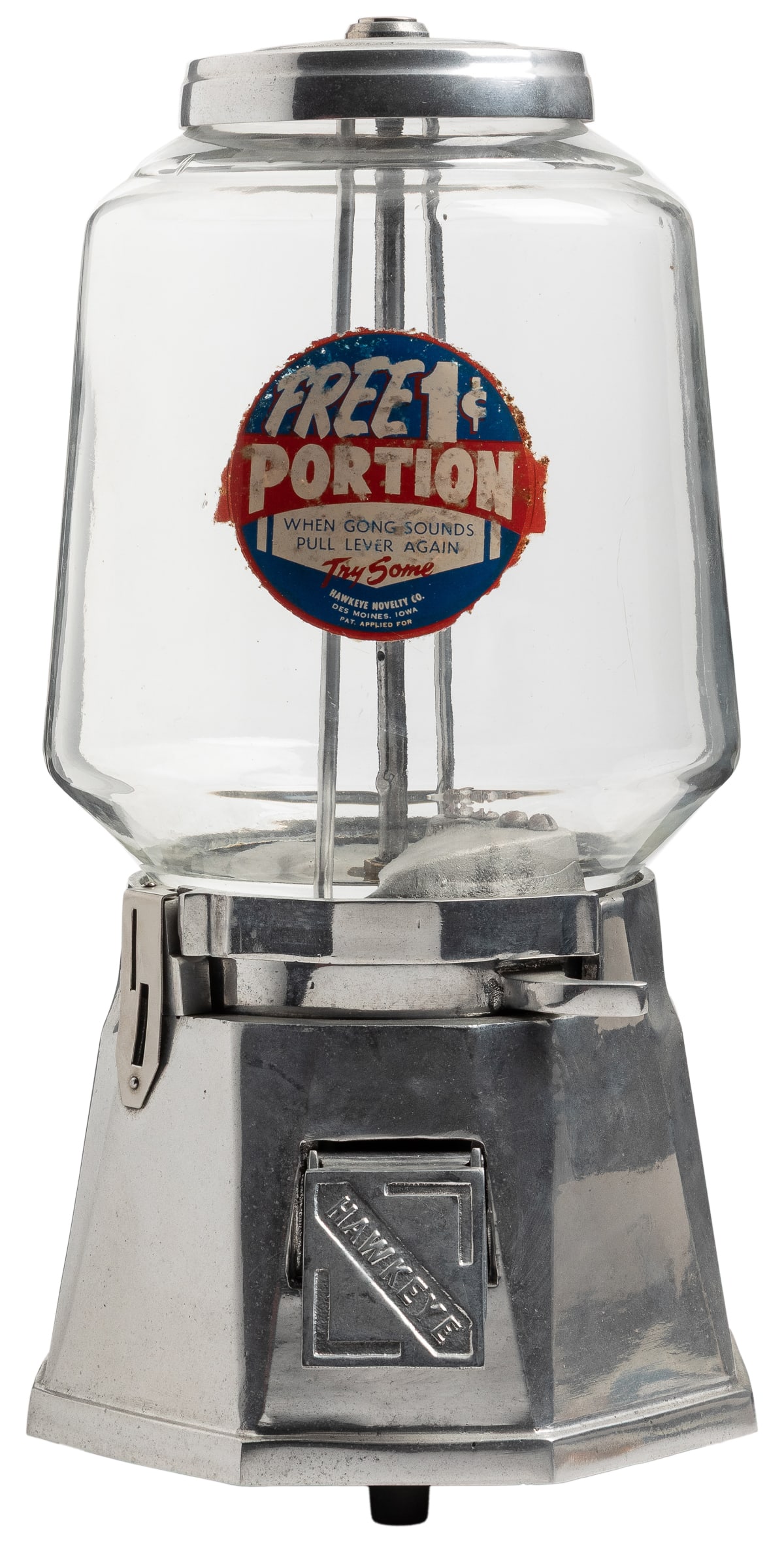 Hawkeye 1 Cent “Bell Ringer” Gumball Machine. Des Moines: H... (1 of 1)