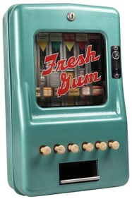 Stoner “Fresh Gum” 1 Cent Tab Vendor. Stoner Mfg., ca. 1940...