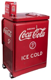 Vendo Jr. Coca-Cola Coin-Operated Vending Cooler. Circa 194...