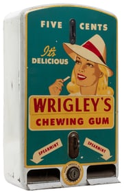Kayem Products Wrigley’s Gum Five Cent Dispenser. Los Angel...
