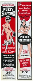 Pair of Condom Vending Machine Decals. Noveltone Dist. Co.,...