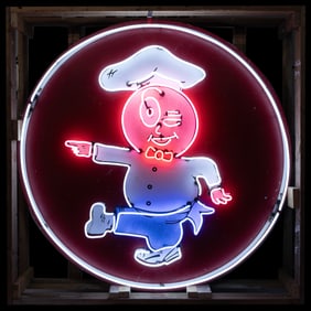 McDonald’s Speedee Neon Sign. Circa 1950s. An early neon si...