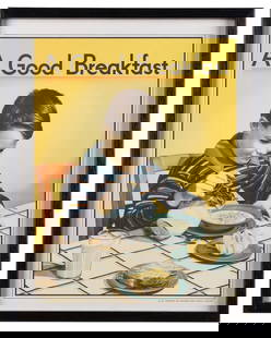 Pair of Food-Related Propaganda Posters. Including: Can All...: Pair of Food-Related Propaganda Posters. Including: Can All You Can/It&#8217;s a Real War Job, 1943, OWI Poster No. 77, framed to 25 &#189; x 18 &#190;&#8221;; and A Good Breakfast, 1943/1951, Nationa