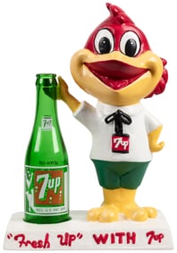 7 Up Fresh Up Freddie Counter Bottle Display. Circa 1950s. ...