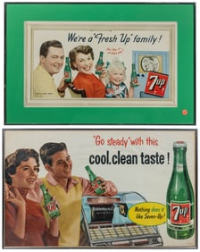 Pair of 7 Up Lithograph Signs. St. Louis, MO: The Seven-Up ...