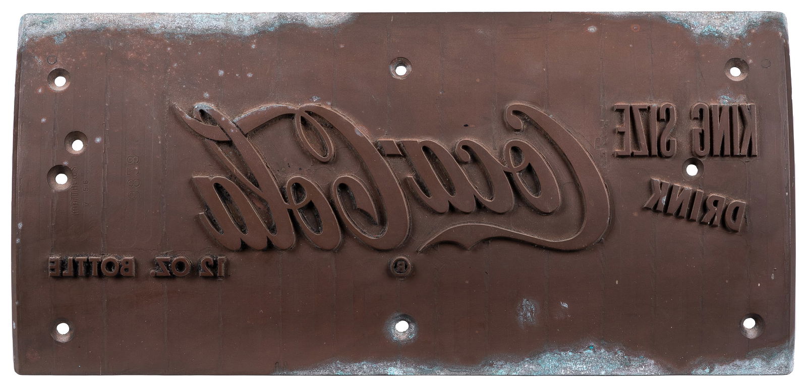 Coca-Cola Sign-Making Form. Circa 1956. Curved brass form w... (1 of 1)