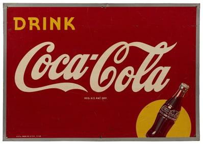 Coca-Cola Tin Sign. [Atlanta: The Coca-Cola Company, 1948]....