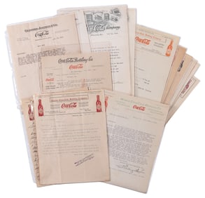 Collection of Coca-Cola Letterheads and Advertisements. 189...