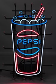 Pepsi Neon Sign. Hong Kong: Transco, ca. 1980s. Neon sign d...