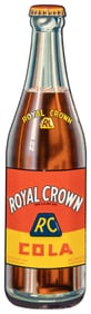 Royal Crown Cola Bottle Embossed Tin Sign. Mid-20th century...