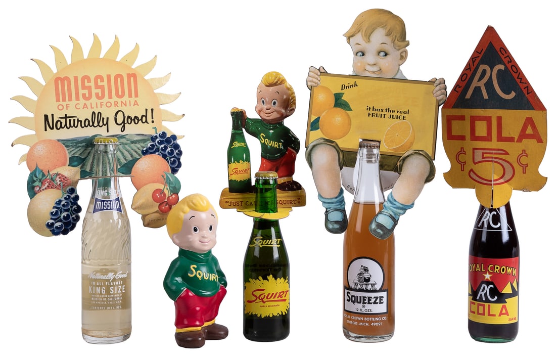 Group of Four Soda Bottle Topper Signs with Bottles and a P... (1 of 1)