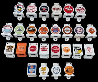 Group of 26 Porcelain Wall Mount Soda Bottle Openers. 20th ...