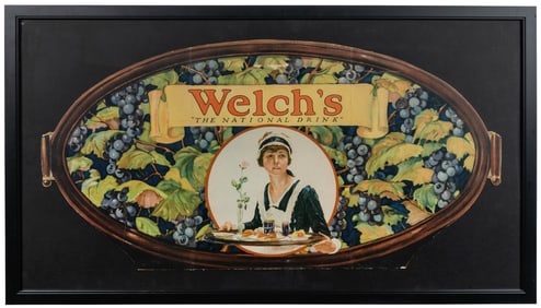 Welch’s “The National Drink” Cardboard Die Cut Three-Fold S...