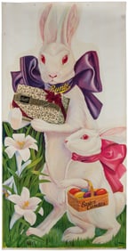 Group of Four Bunte Chocolates Advertising Signs. Circa 195...
