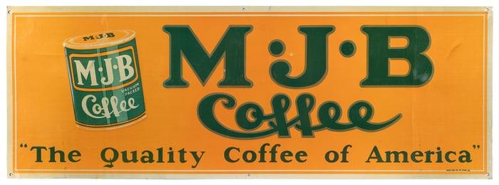 M.J.B. Coffee “The Quality Coffee of America” Embossed Tin ...