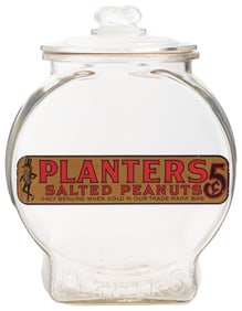 Planter’s Salted Peanuts 5 Cent Counter Display Jar. Clear ...