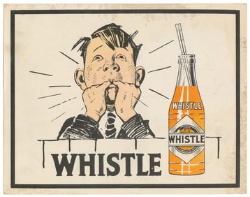 Trio of American advertising cardstock signs. American, ca....