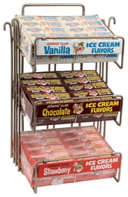 Adams Ice Cream Gum Display Rack and Gum. Three-tier metal ...