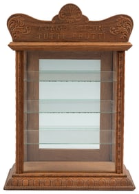 Adams Pepsin Tutti Frutti Display Cabinet. Circa 1910s. Oak...