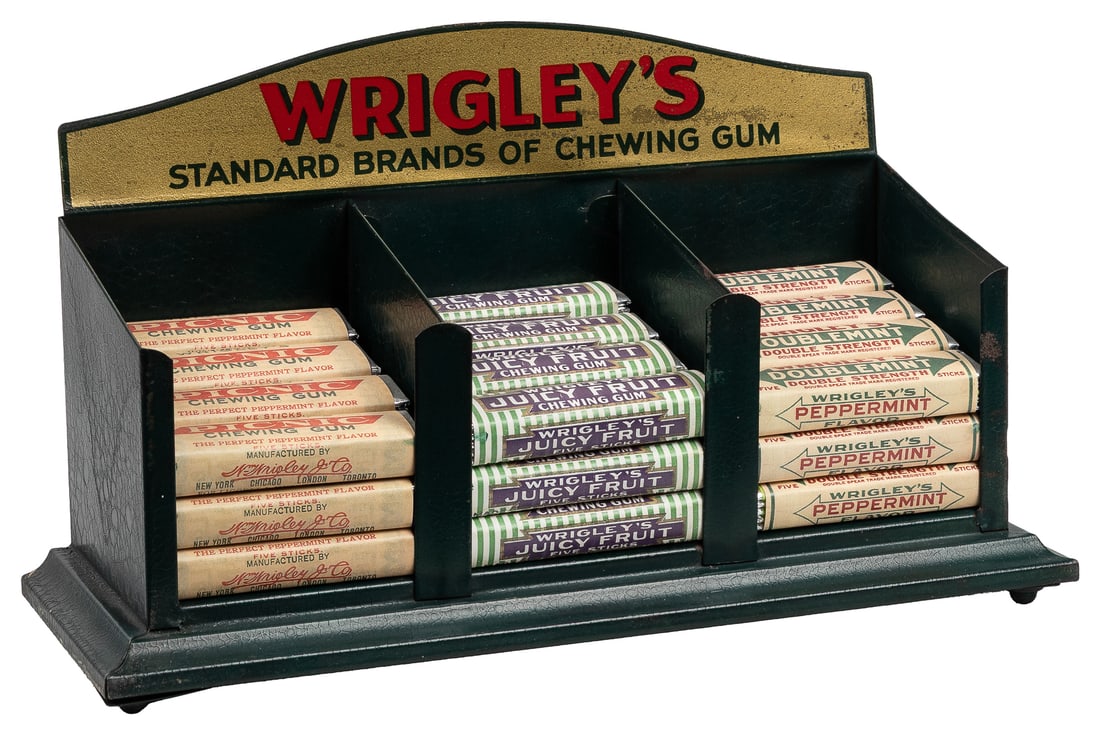 Wrigley’s Chewing Gum Metal Countertop Display. Lithographe... (1 of 1)