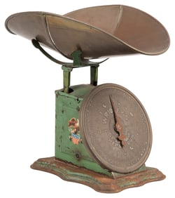 Wrigley’s Spearmint Pepsin Gum Scale with Brass Tray. Early...