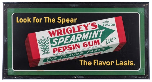Pair of Wrigley’s Gum Trolley Card Signs. Circa 1930s/1940s...