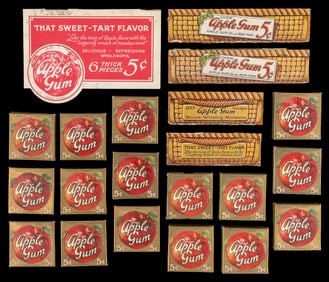 Apple Gum with Partial Original Box. New York: Apple Gum Co...