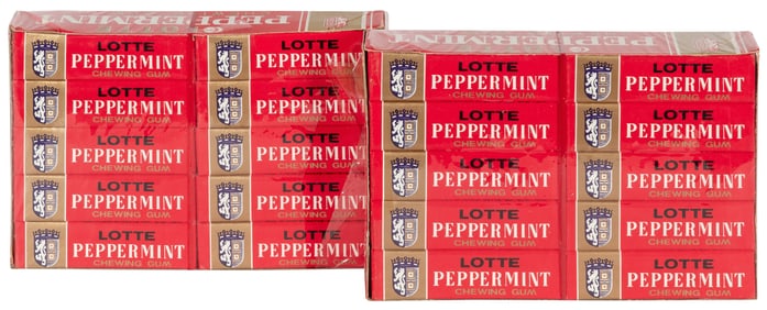 Lotte Peppermint Chewing Gum in Original Box. Tokyo: Lotte ...