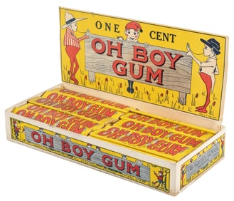 Oh Boy Gum in Original Box. Boston: Goudey Gum Co., ca. 192...
